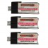 Vampowerpro Platinum (3) 220mAh 1S (3.7v) 25C Lipo Battery x3 w/ EFlite Connector