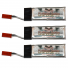 Vampowerpro Platinum (3) 520mAh 1S (3.7v) 18C Lipo Battery x3 w/ JST Connector
