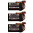 Vampowerpro Platinum (3) 600mAh 4S (14.8v) 35C LiPo Battery x3 w/ JST Connector